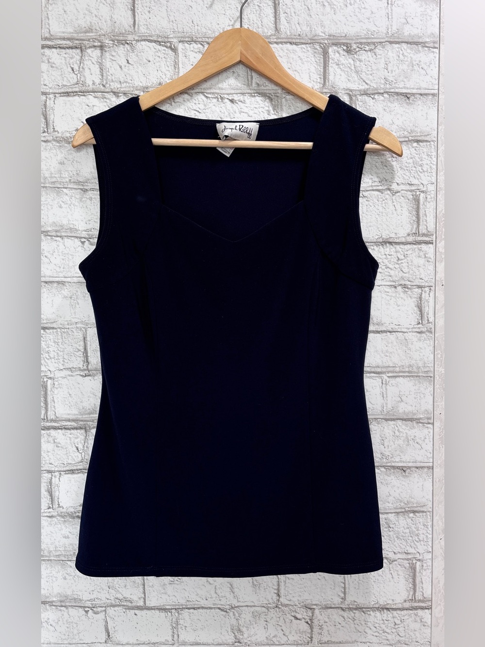 Joseph Ribkoff Navy Sleeveless Sweetheart Neck Tank